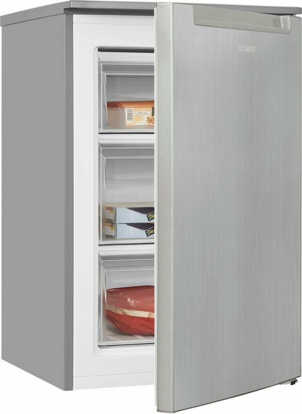 Bild 1 von exquisit Gefrierschrank GS81-040C inoxlook, 85,5 cm hoch, 54,5 cm breit