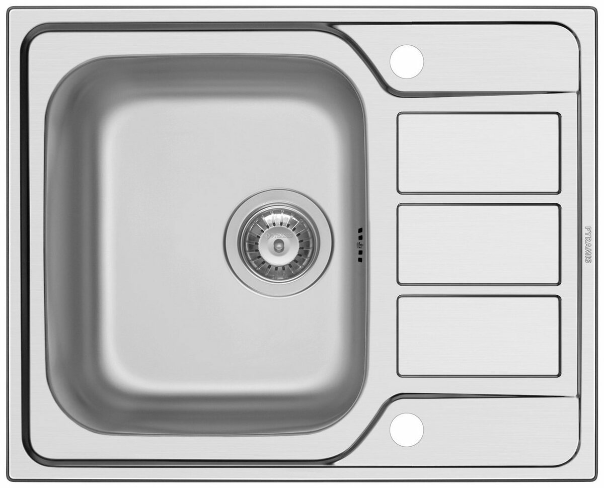 Bild 1 von Pyramis Edelstahlspüle Athena, rechteckig, 62/50 cm