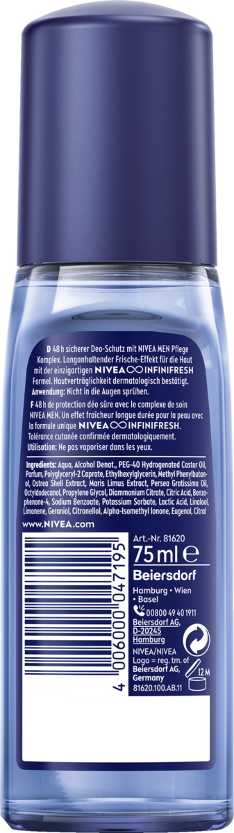 Bild 2 von NIVEA MEN Deodorant Zerstäuber Fresh Active