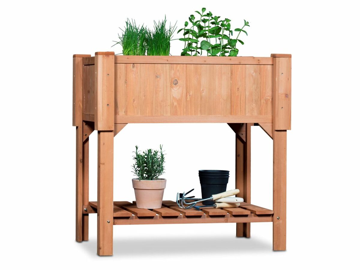 Bild 1 von Coemo Hochbeet Kräuterbeet mit Pflanzfolie 120 x 60 x 90 cm