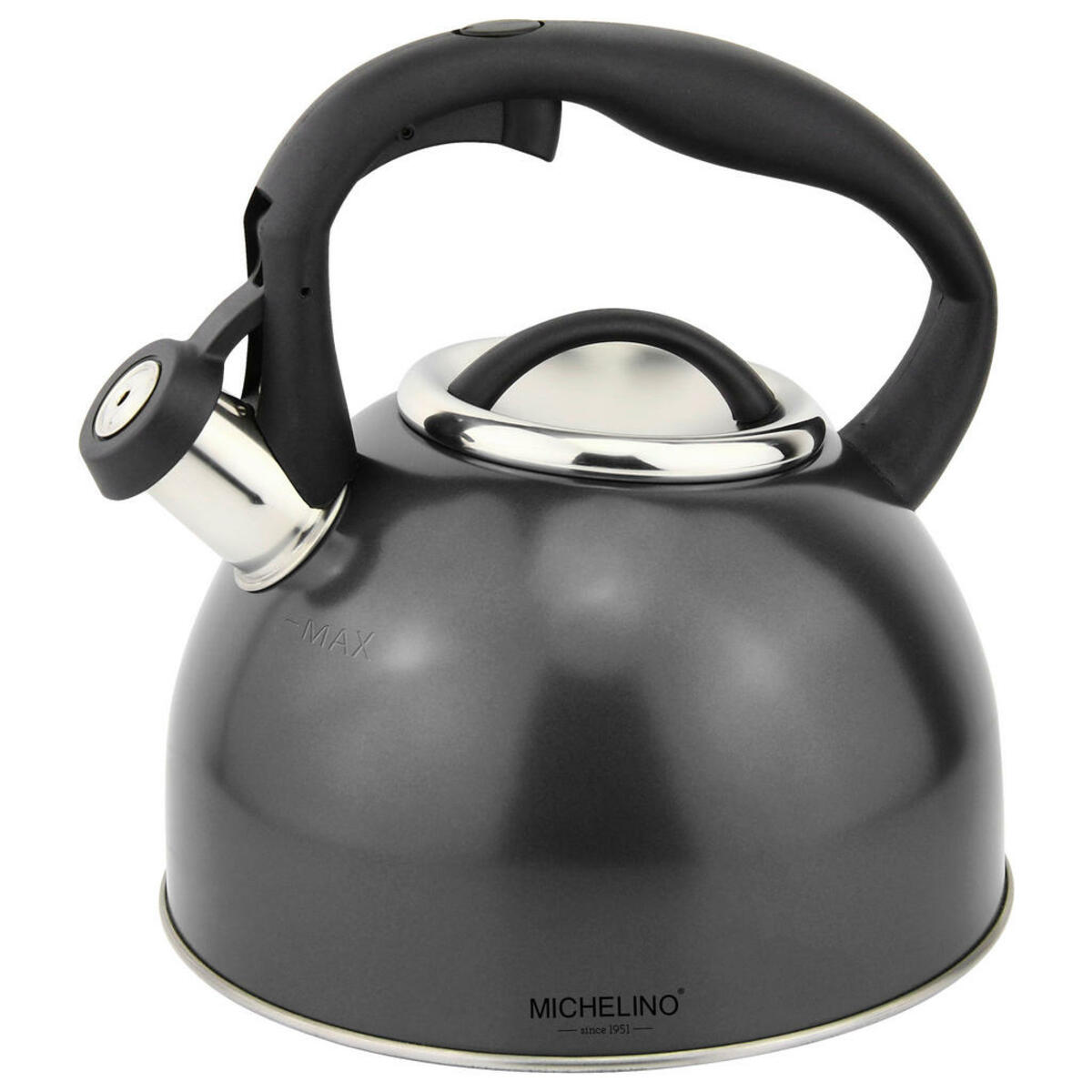 Bild 1 von MICHELINO Flötenkessel schwarz Edelstahl