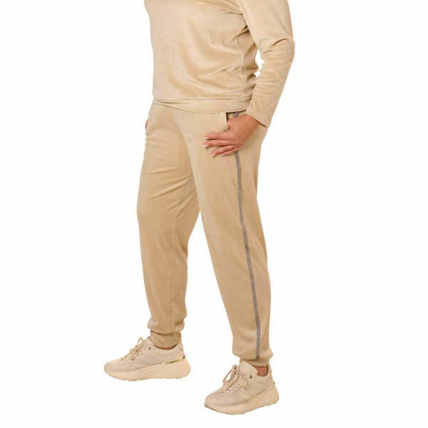 Bild 1 von Damen Nicky Velour Hose beige S-XXL verschiedene Varianten