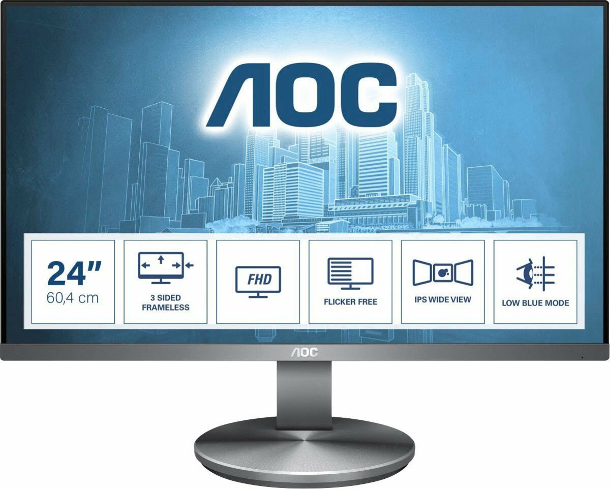 Bild 1 von AOC I2490VXQ LCD-Monitor (61 cm/24 ", 1920 x 1080 px, Full HD, 4 ms Reaktionszeit, 60 Hz, IPS)