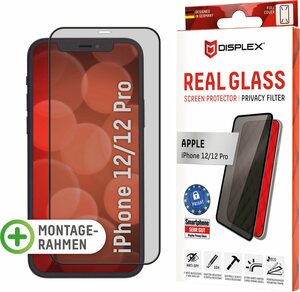 Displex DISPLEX Privacy Glass Panzerglas für Apple iPhone 12/12 Pro (6,1) für Apple iPhone 12, Apple iPhone 12 Pro, Displayschutzglas