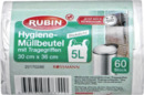 Bild 1 von RUBIN Hygiene-Müllbeutel mit Tragegriffen 5 l