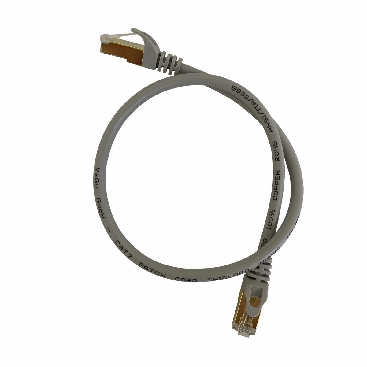 Bild 1 von Vago-Tools CAT7 Patchkabel Netzwerkkabel grau 1m rund