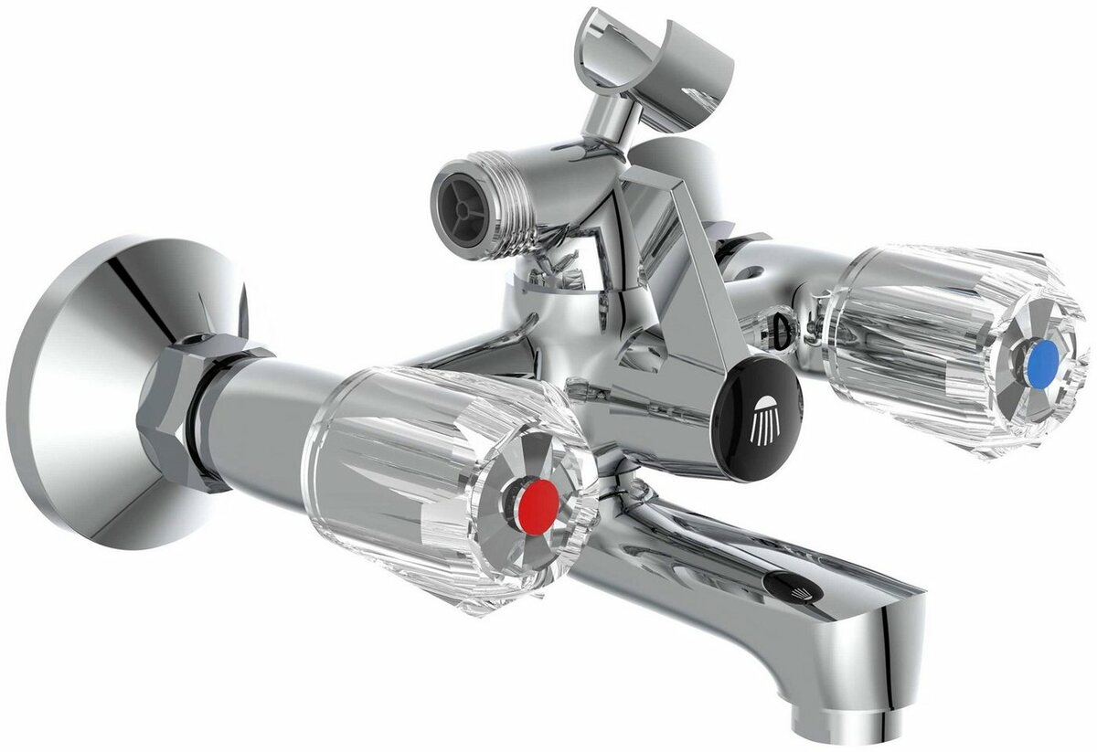 Bild 1 von Schütte Wannenarmatur Savino Mischbatterie Badewanne, Wasserhahn Bad, Wannenarmatur in Chrom