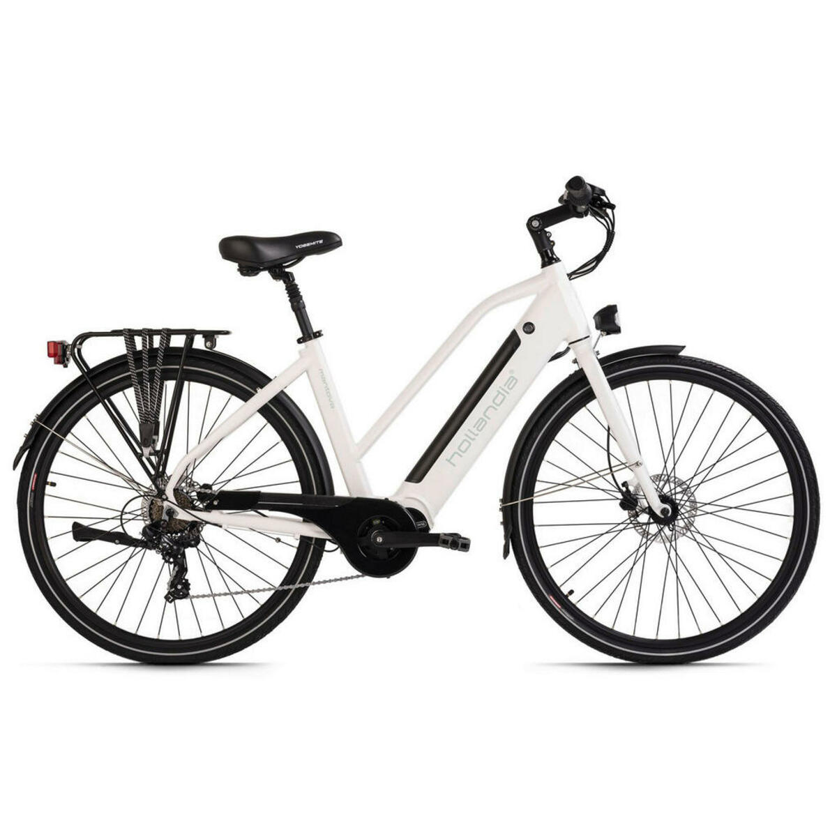 Bild 1 von Hollandia Alu E-Cityrad Mantova 28'' 28 Zoll Rahmenhöhe 49 cm 7 Gänge weiß weiß ca. 250 W ca. 36 V ca. 28 Zoll