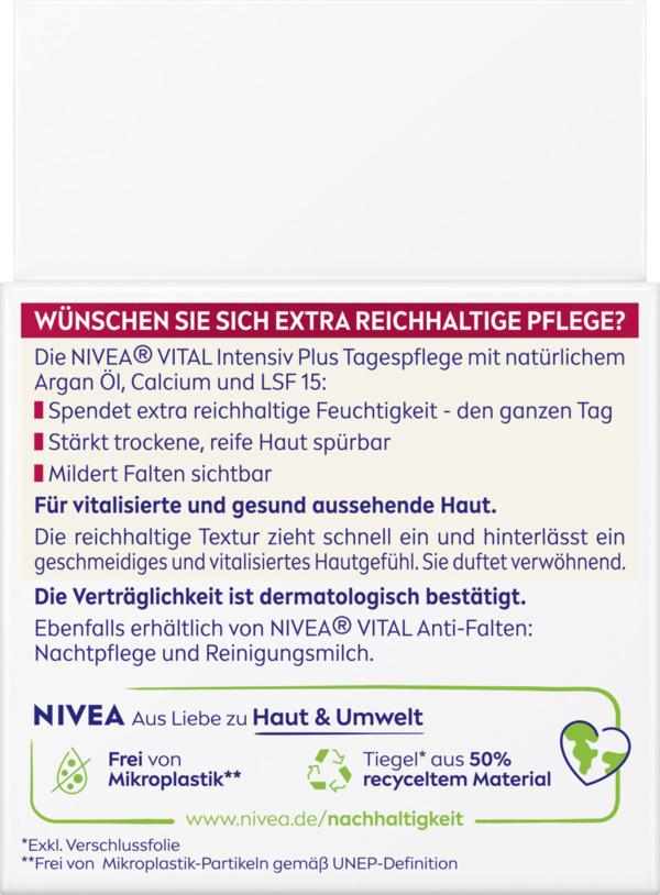Bild 3 von NIVEA VITAL Anti-Falten Intensiv Plus Tagespflege LSF 15