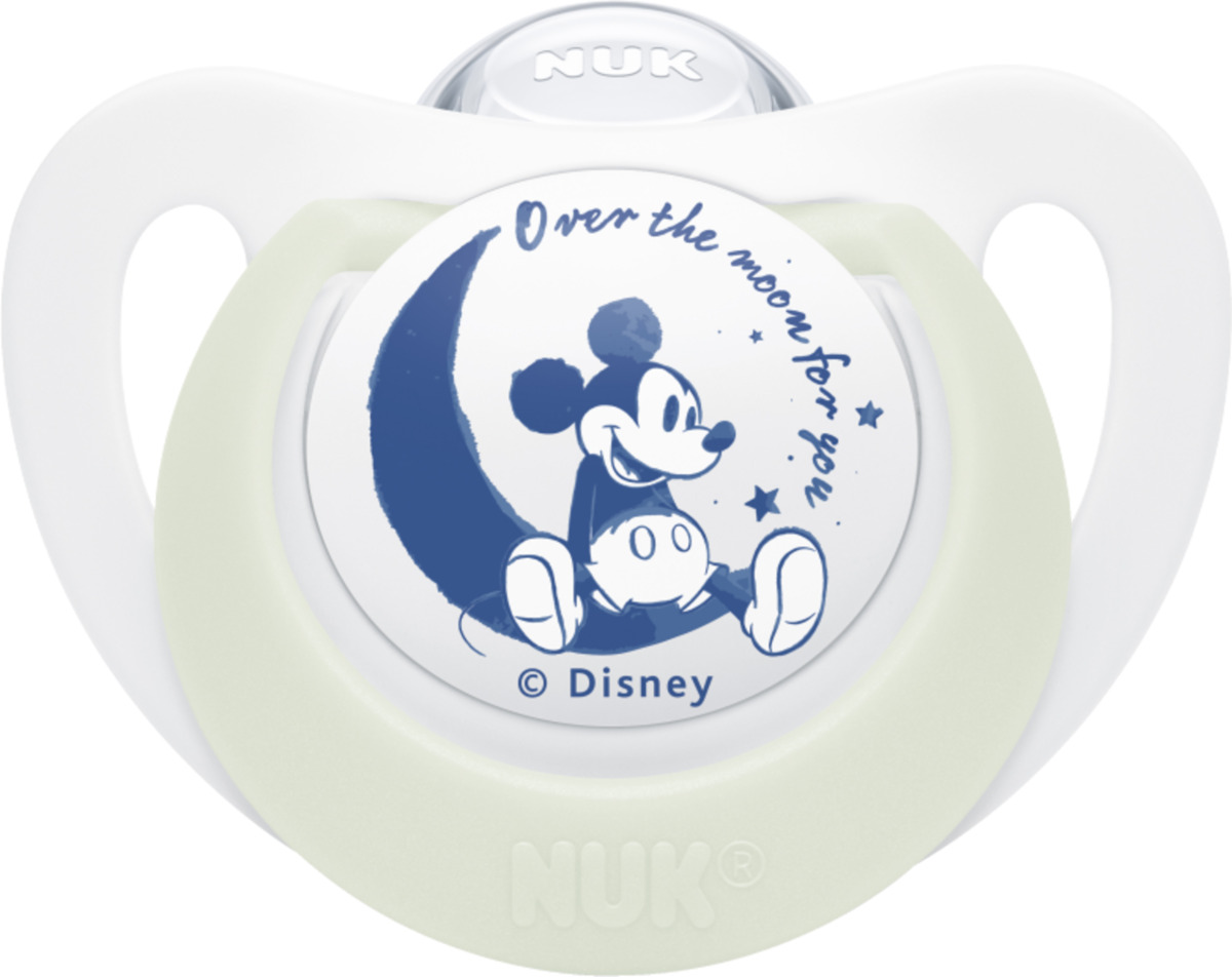 Bild 3 von NUK Disney Mickey Mouse Star Day & Night Silikon-Schnuller 6-18 Monate