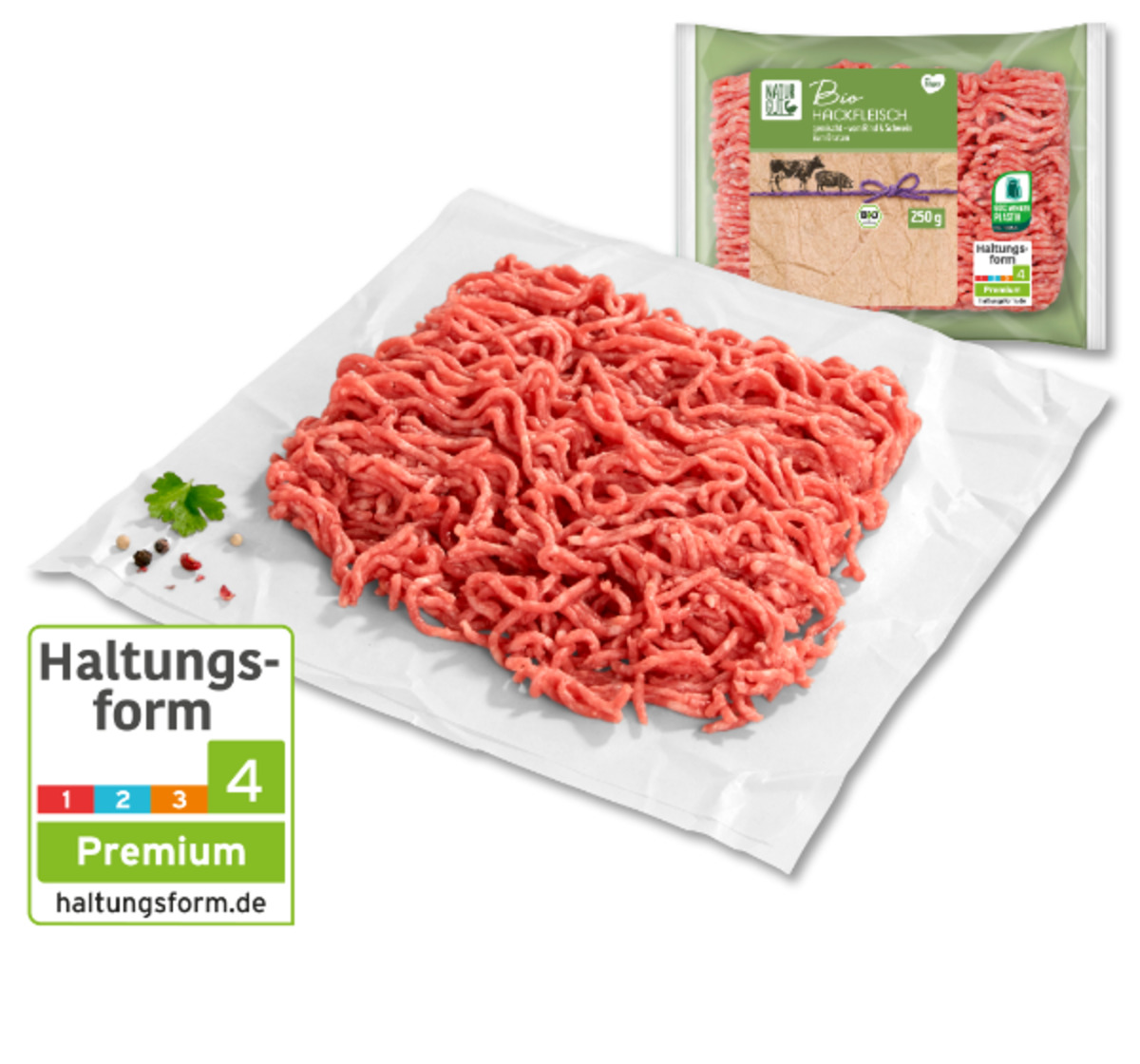 Bild 1 von NATURGUT Frisches Bio-Hackfleisch vom Rind und Schwein