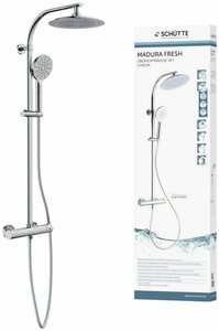 Schütte Duschsäule MADURA FRESH, Höhe 101 cm, inkl. Wasserspardichtung, Sicherheitssperre, Antikalk, höhenverstellb.