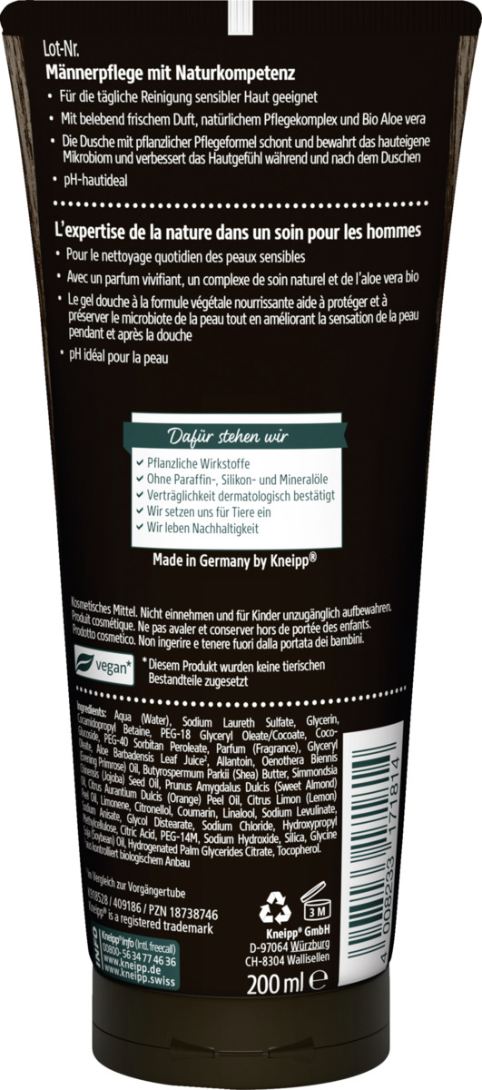 Bild 2 von Kneipp MEN 3 in 1 Dusche FRISCH & SENSITIV