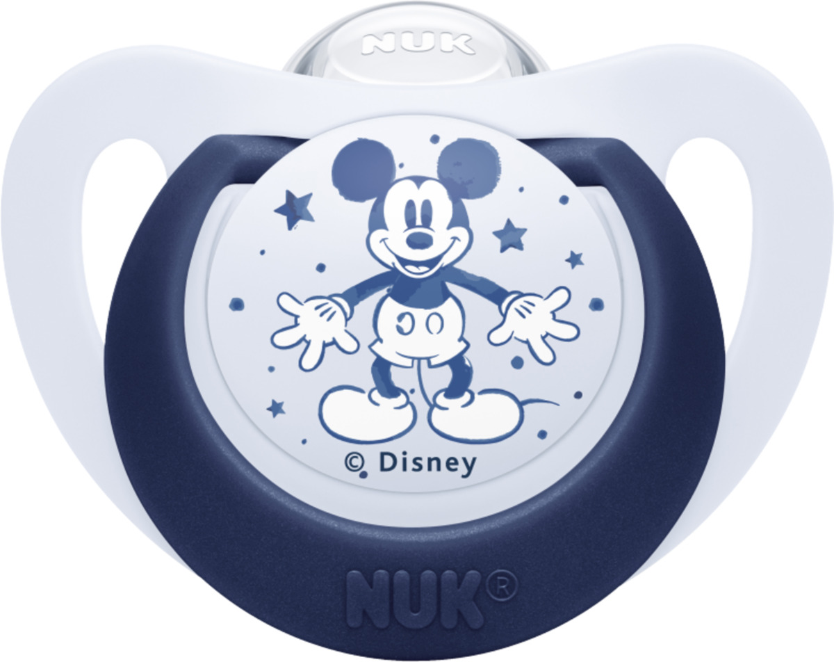 Bild 2 von NUK Disney Mickey Mouse Star Day & Night Silikon-Schnuller, 18-36 Monate