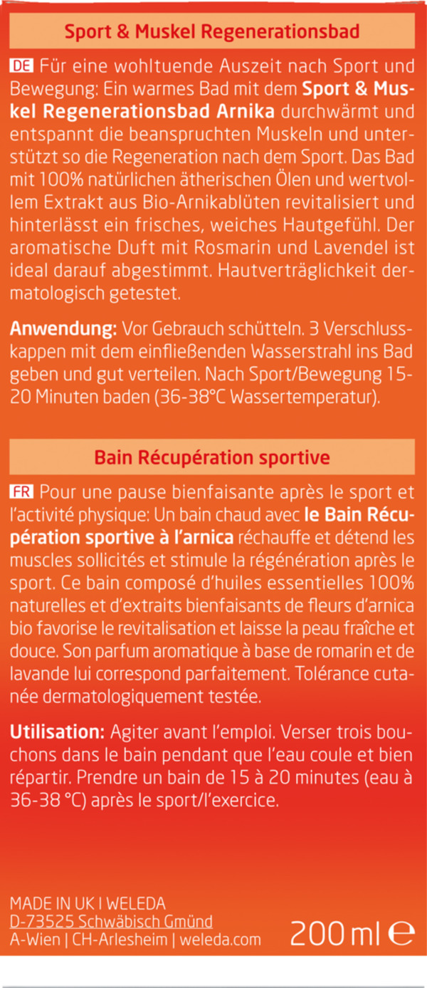 Bild 2 von Weleda Sport & Muskel Regenerationsbad Arnika