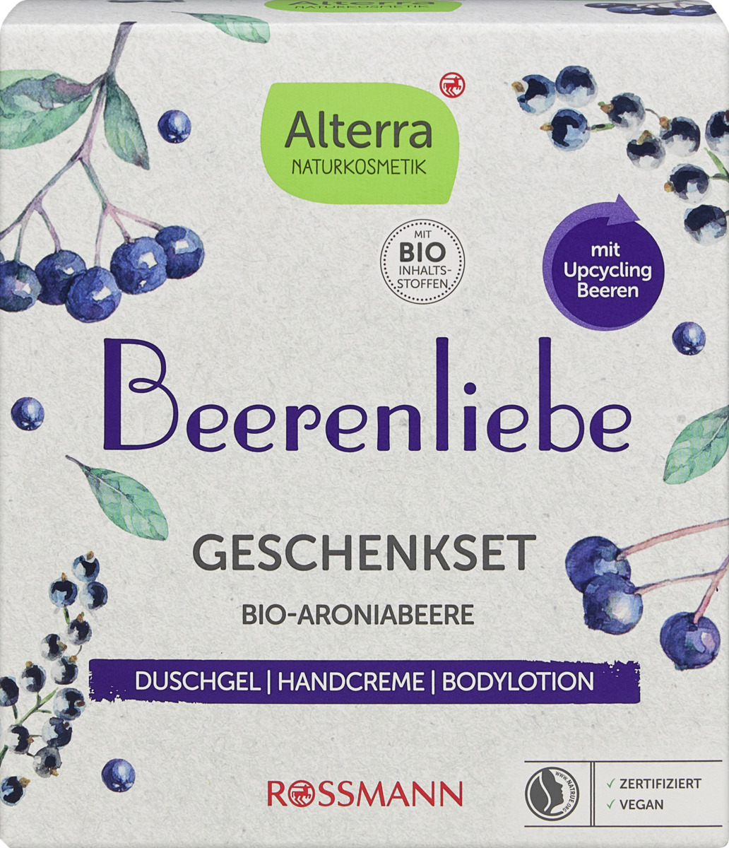 Bild 1 von Alterra NATURKOSMETIK Geschenkset Beerenliebe: Duschgel, Handcreme und Bodylotion