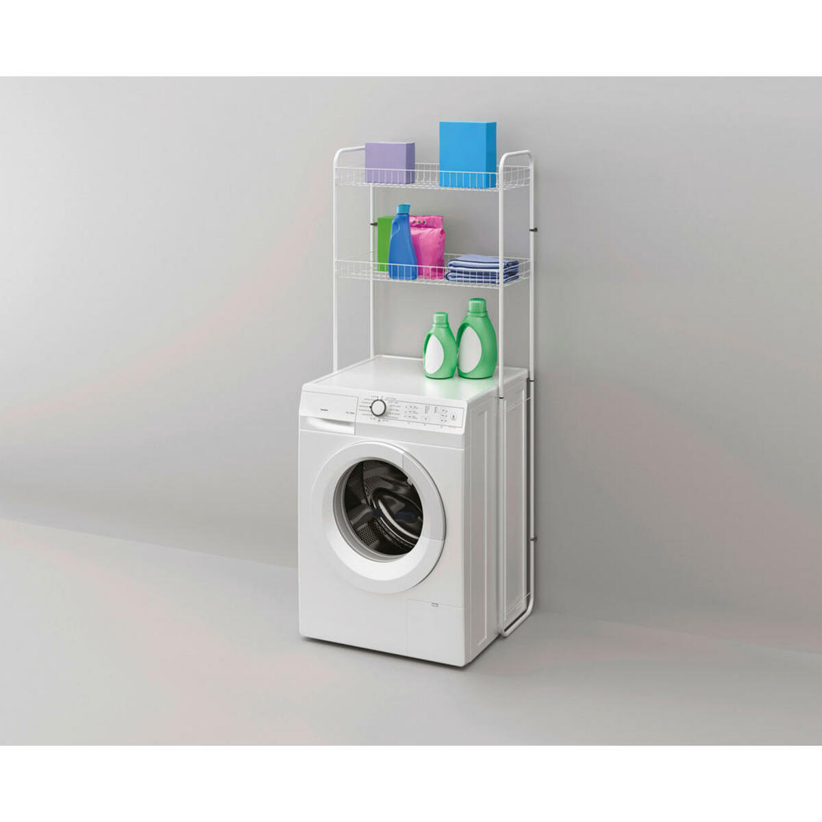 Bild 1 von Metaltex Regal weiß Metall B/H/L: ca. 64x159x31 cm