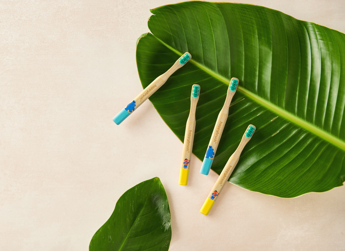 Bild 2 von happybrush Bambus Zahnbürste Sesamstraße Doppelpack