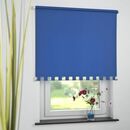 Bild 1 von Bella Casa Seitenzugrollo Kettenzugrollo Volantrollo Rollo Eckig lichtdurchlässig 72 x 180 cm blau f