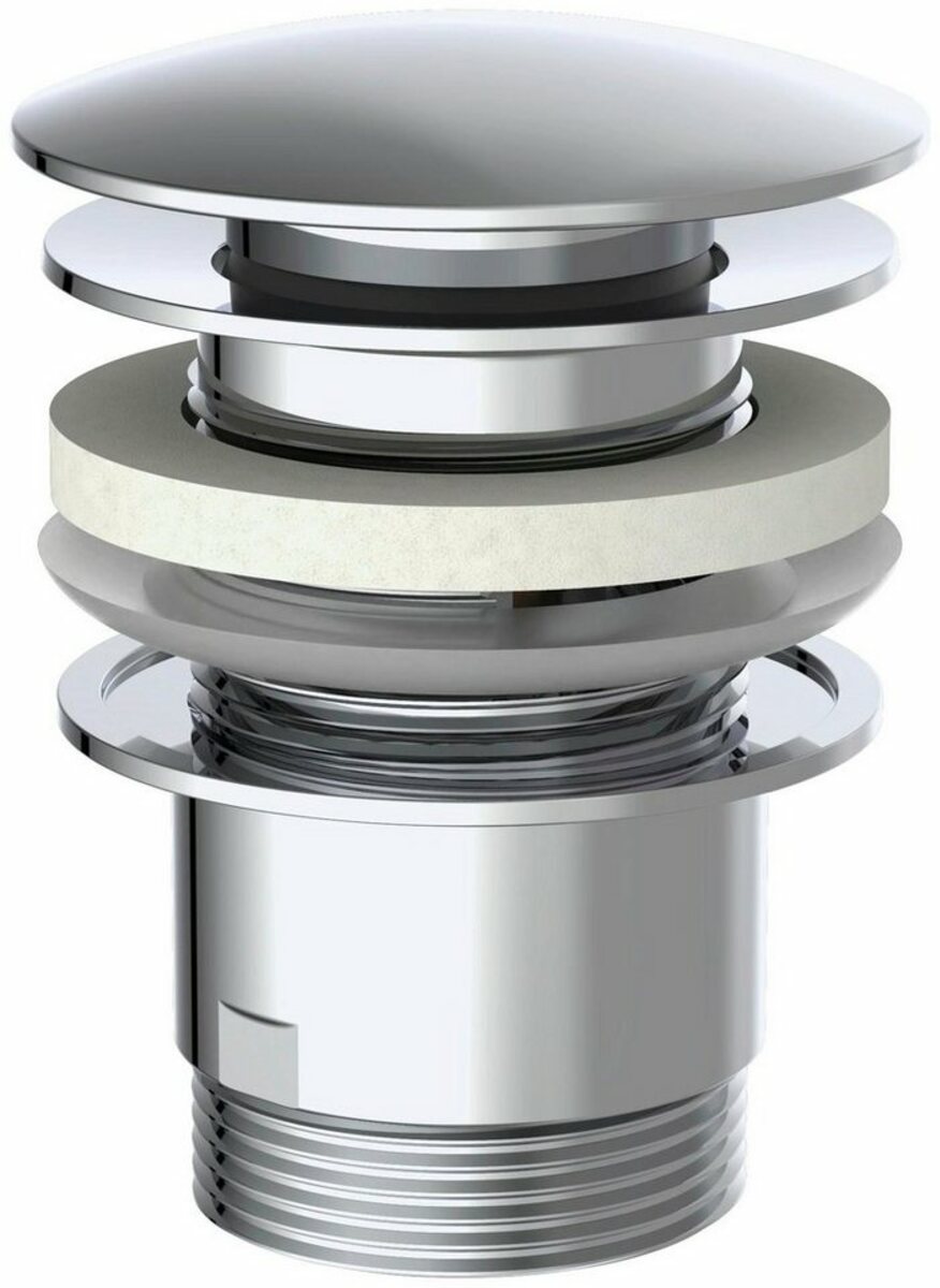 Bild 1 von Kirchhoff Duschablauf, Universal Waschbecken Ablaufgarnitur, Abfluss Stöpsel, Chrom