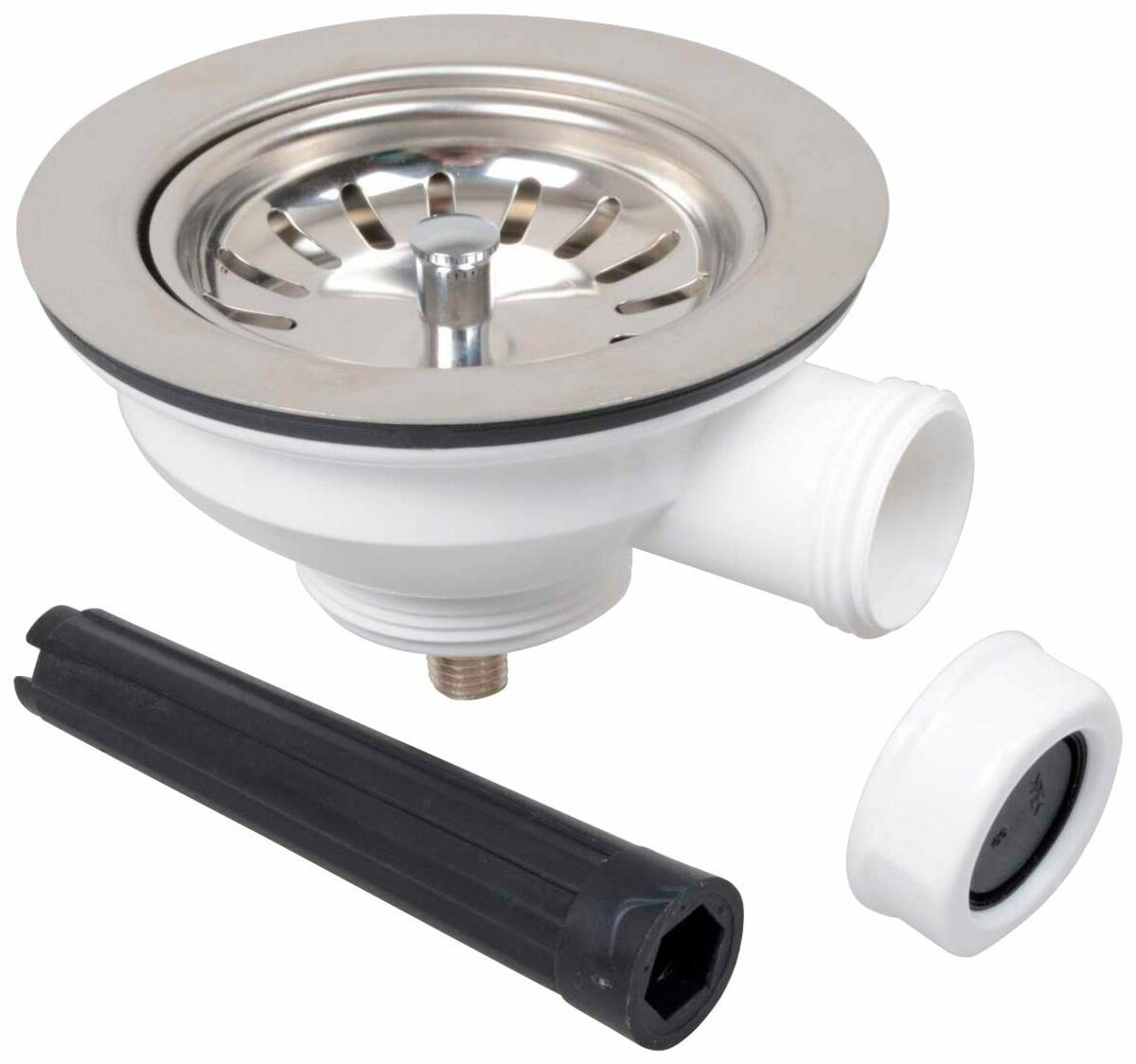 Bild 1 von Kirchhoff Siebventil AINO, Korbventil mit Überlaufanschluss, aus Edelstahl, Ventilkelch & Sieb