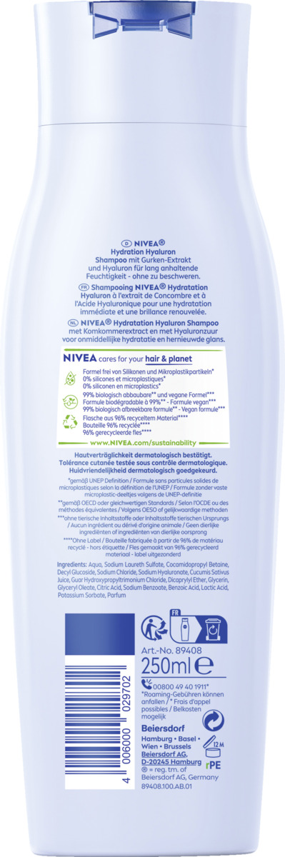 Bild 2 von NIVEA Hydration Hyaluron Feuchtigkeits-Shampoo