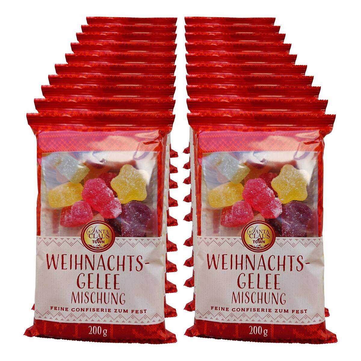 Bild 1 von Santa Claus in Town Weihnachtsgelee Mischung 200 g, 20er Pack