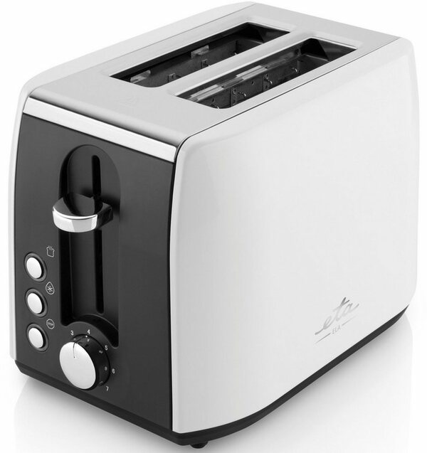 Bild 1 von eta Toaster ELA ETA106690030, 2 kurze Schlitze, für 2 Scheiben, 900 W, weiß, 7 Bräunungsstufen