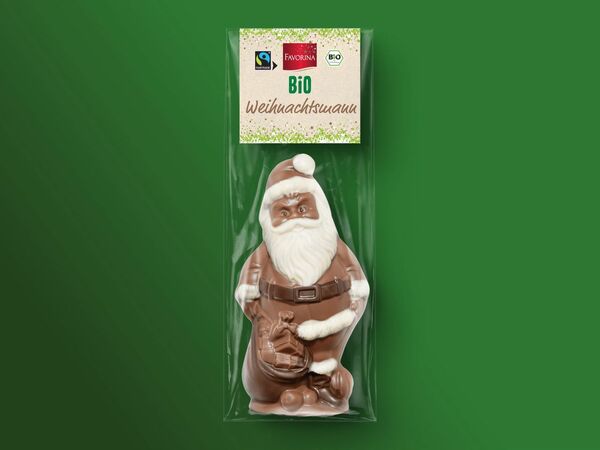 Bild 1 von Favorina Bio Fairtrade Confiserie Weihnachtsmann, 
         100 g