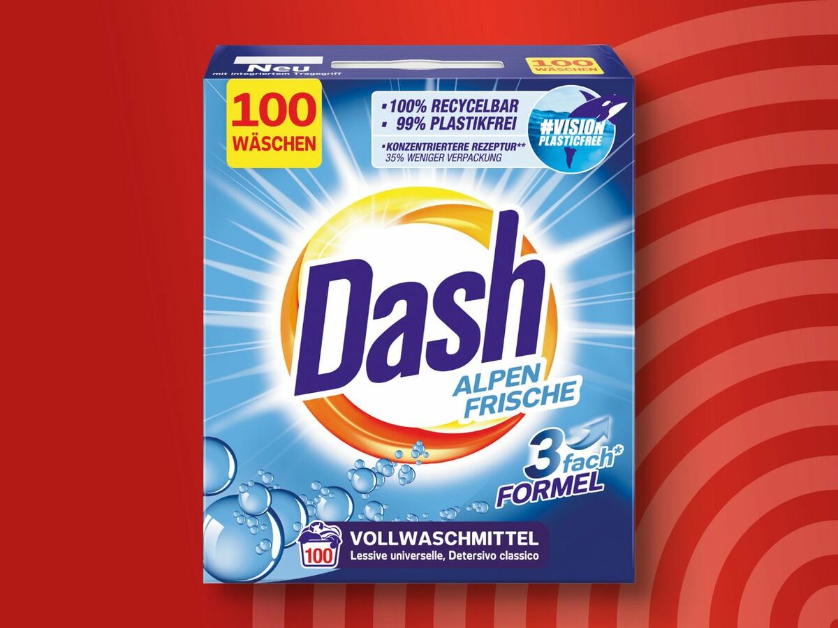 Bild 1 von Dash Waschmittel 100 Wäschen, 
         6 kg/5 l