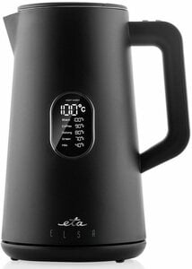 eta Wasserkocher ELSA schwarz ETA559790000, 1,5 l, 1800 W, Doppelwandiges Design zum Schutz vor Verbrennungen