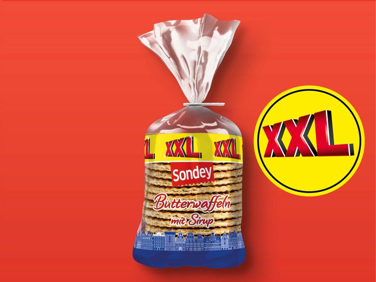 Bild 1 von Sondey Butterwaffeln mit Sirup XXL, 
         560 g