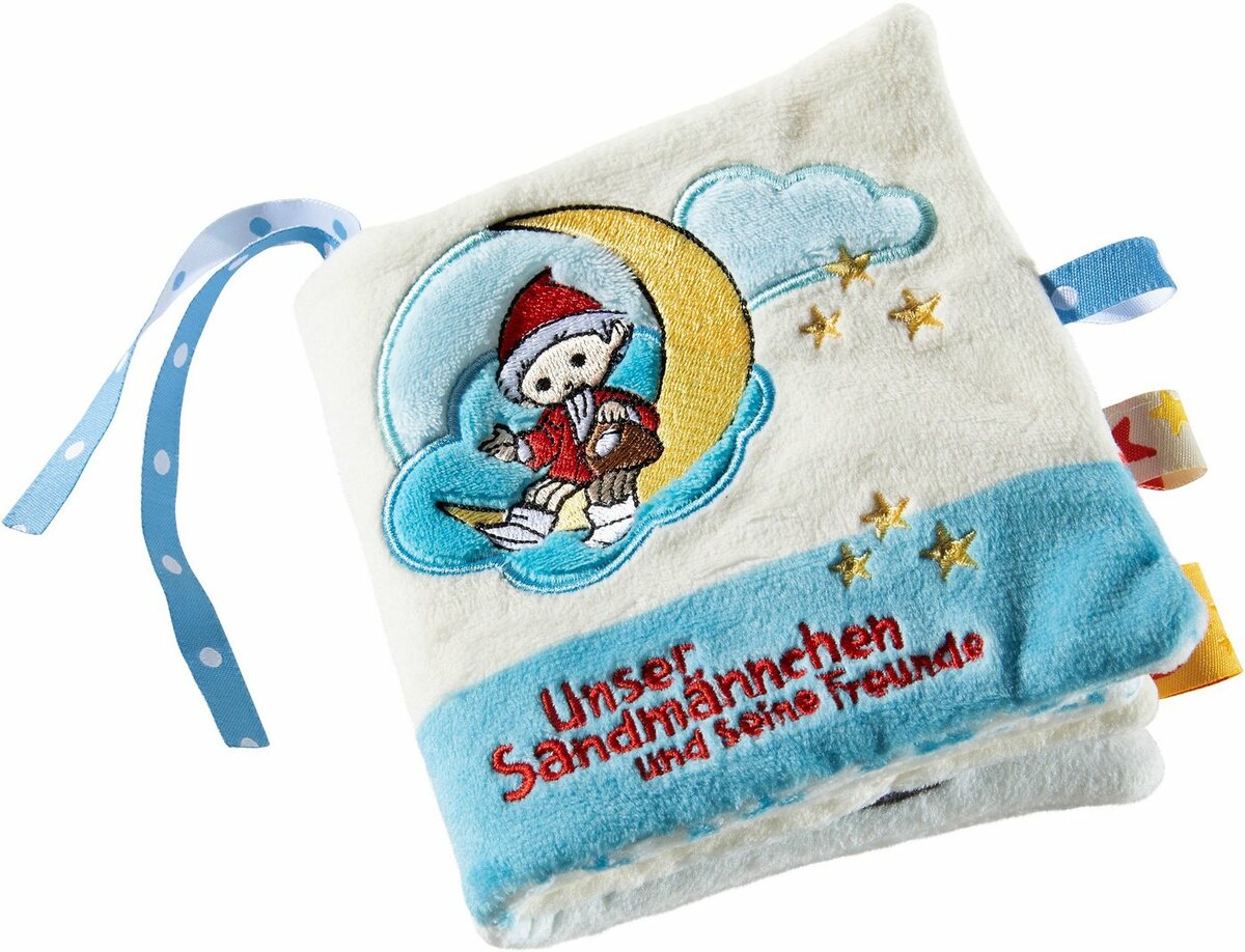 Bild 1 von Heunec® Greifspielzeug Stoffbuch Sandmann, mit Bändchen zur Befestigung an Kinderwagen, Babyschale oder Bett