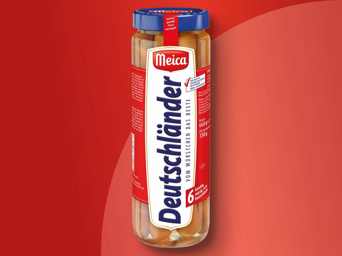 Bild 1 von Meica Deutschländer Saftbockwurst, 
         330 g