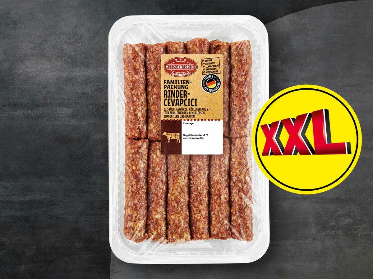 Bild 1 von Metzgerfrisch Rinder-Cevapcici XXL, 
         800 g