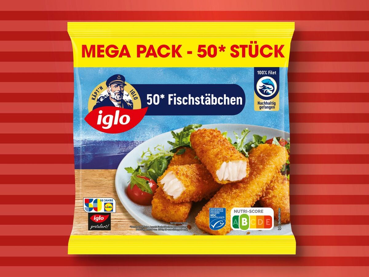Bild 1 von Iglo Fischstäbchen, 
         1,5 kg