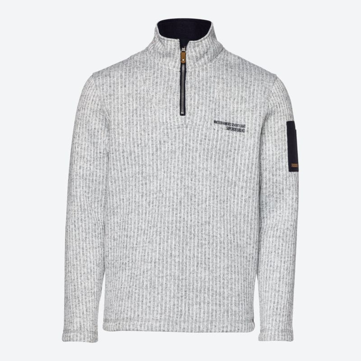 Bild 1 von Herren-Strickfleece-Pullover mit Ärmel-Tasche