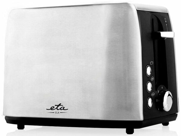 Bild 1 von eta Toaster ELA ETA106690000, 2 kurze Schlitze, für 2 Scheiben, 900 W, in Silber, 7 Bräunungsstufen