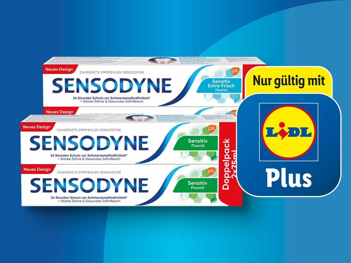 Bild 1 von Sensodyne Zahnpasta Fluorid Doppelpack, 
         2x 75 ml