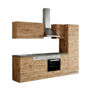 Porto Küchenzeile, 270 cm, Wotan/Wotan – Energieeffizienzklasse F