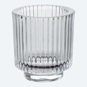 2-in-1-Kerzenhalter aus Glas, Ø ca. 8x9cm