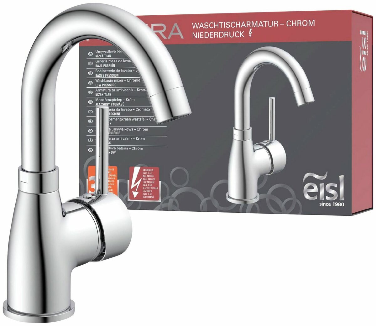 Bild 1 von Eisl Waschtischarmatur Futura Niederdruckarmatur, mit Energiesparfunktion Cold Start, Mischbatterie