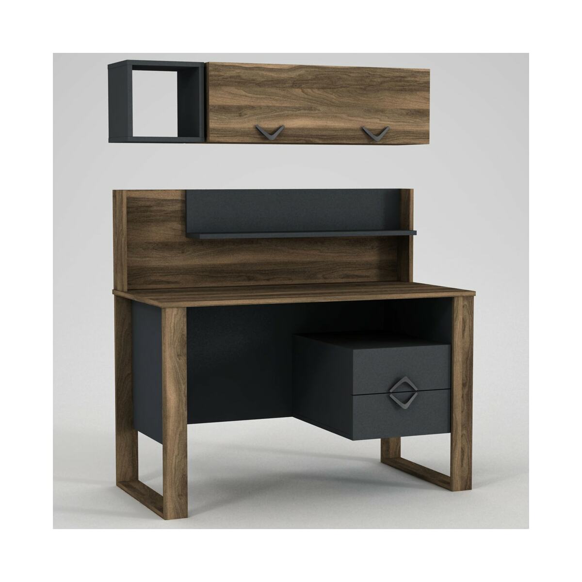 Bild 1 von Schreibtisch Bumerang Walnuss Anthrazit
