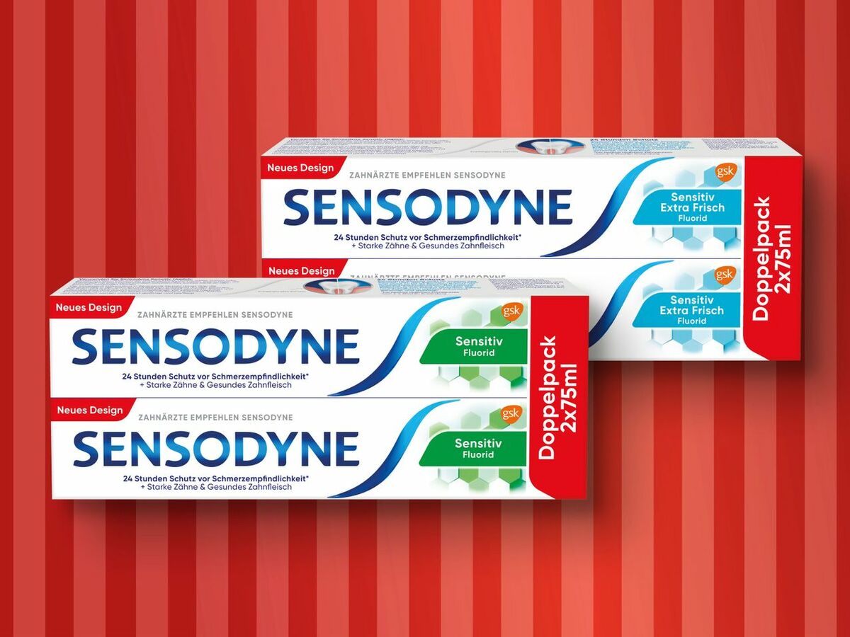 Bild 1 von Sensodyne Zahnpasta Fluorid Doppelpack, 
         2x 75 ml