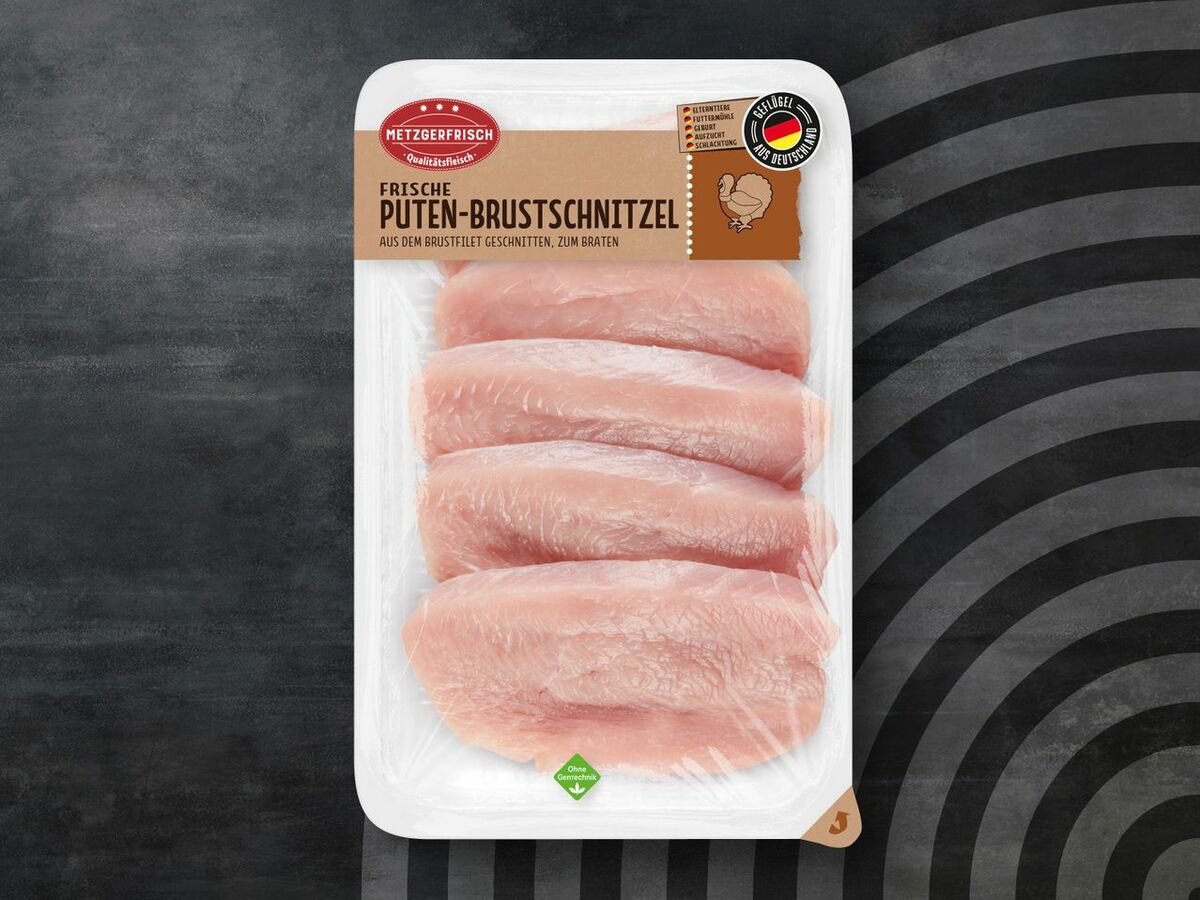 Bild 1 von Metzgerfrisch Frische Puten-Brustschnitzel, 
         500 g