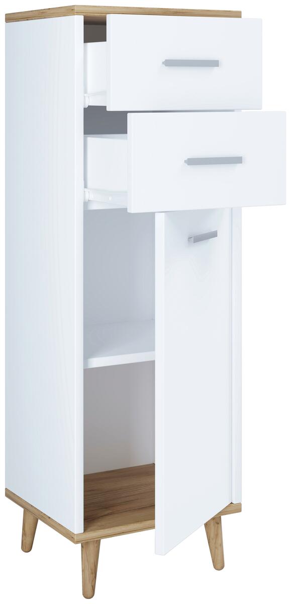 Bild 1 von Midischrank ''Landos'', Weiß/Eichefarben