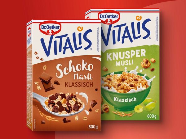 Bild 1 von Dr. Oetker Vitalis Müsli, 
         600/450 g