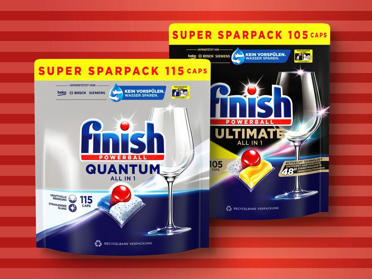 Bild 1 von Finish Powerball All in 1 Super Sparpack Caps, 
         115/105/95 Stück
