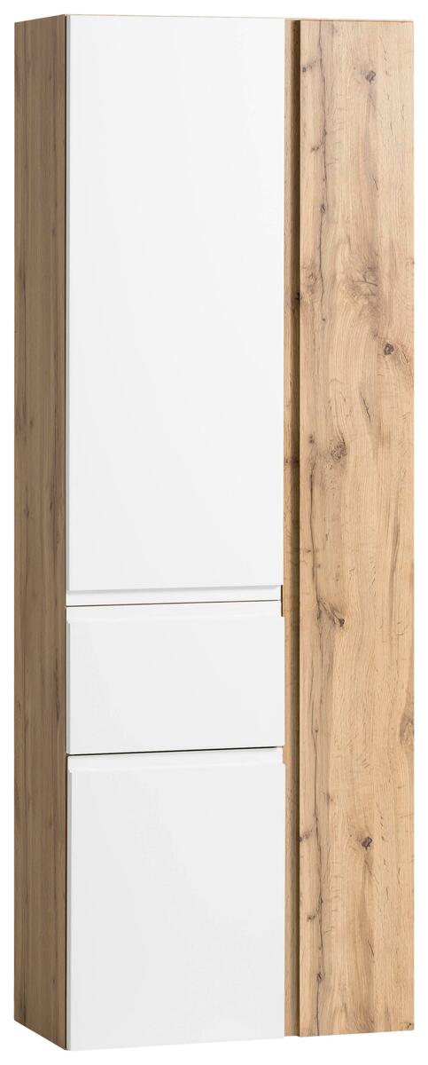 Bild 1 von Hochschrank Varese B: 65 cm Weiß/Wotaneiche Dekor