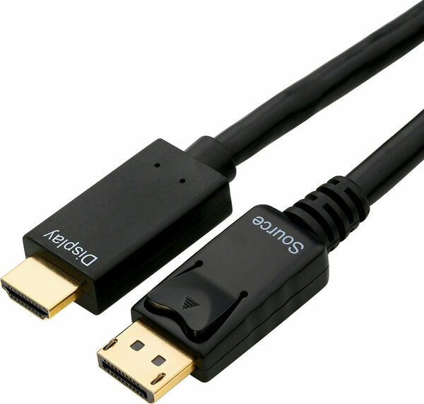 Bild 1 von CSL DisplayPort, HDMI Kabel, mehrfach geschirmt, verschiedene Längen Audio- & Video-Kabel, DisplayPort, HDMI, HDMI (500 cm)